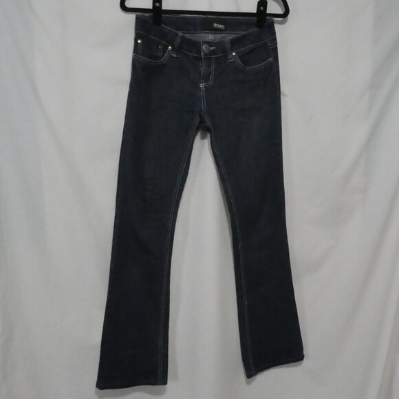 BONGO - Denim Vision | size 7 | Classic Flared Dark Wash  Blue Denim Jeans - Picture 1 of 16